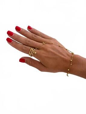 NEW CHANSUTTPEARLS women's briar stack ring in gold
